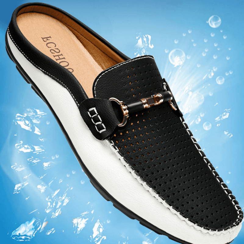 Large-size Leather Shoes Mens Breathable Loafer Shoes