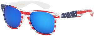 Vintage Style American Flag Retro Sunglasses - WF01-USA-WHT